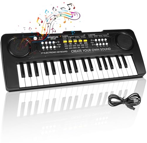 Kids Piano Keyboard, 37 Keys Portable Music Keyboard Electric Piano Toys for Children, Educational Electronic Musical Instrument Toys Gifts for Kids Ages 3 4 5 6 7 8 9