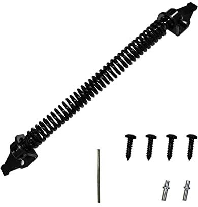 WANGCL 35 cm (14 tum) automatisk dörrstängare justerbar grindfjäder för trädgårdsgrindar trästaket dörrgrind