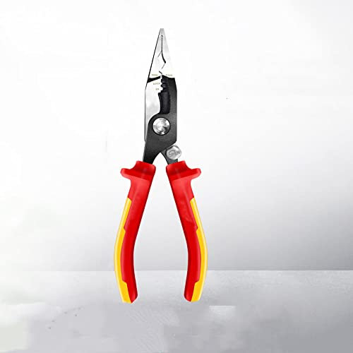 8 Inch Needle Nose Pliers Multifunction High Voltage Resistance 1000V Insulated Wire Cutter Cable Cutting Strippers,8 inch LA321208,210mm