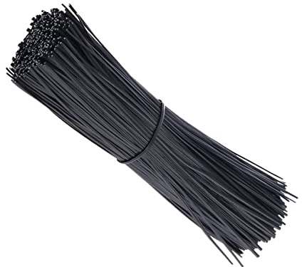 Yardwe Bridas Ideales para Organizar Cables para Cables Negros de Alambre Plastificadas Flexibles y Resistentes, 1000 Piezas para Oficina, Hogar y Jardinería y Bolsas de Fiesta