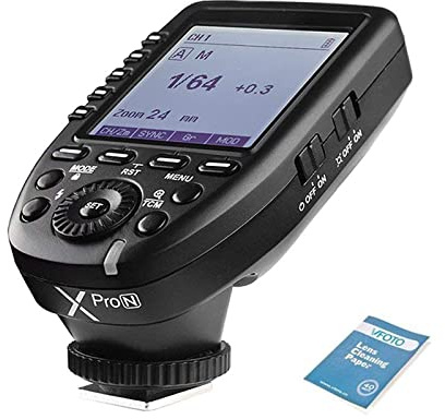 Godox XPro-N i-TTL 2.4G Blitzauslöser mit LCD Screen Wireless Trigger | 2.4G 1/8000s HSS TTL,Convert-Manual TCM Function für Nikon D5 D4 D60 D70S D7C0 D750 D800 D5000 D5100 D5300 D7000 D7100