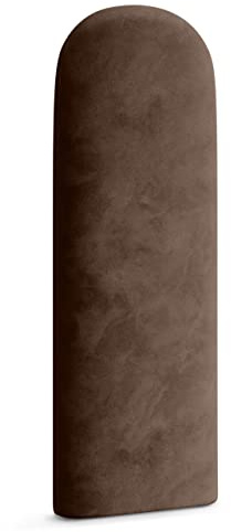Muralo Panel tapizado ovalado de pared, cojín de pared, cabecero de cama, panel de pared, dormitorio, salón, cama, cojín de lomo, moderno, tapizado de lujo (30 cm x 60 cm, marrón)