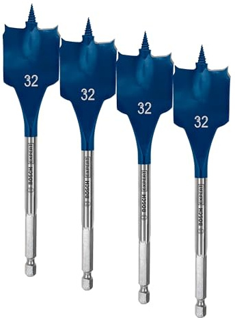 Bosch Professional 1x Expert SelfCut Speed Spade Drill Bit (for Softwood, Chipboard, Ø 32,00 mm, Length 152 mm, Accessories Rotary Impact Drill) (Pack of 4)