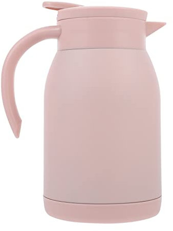 JOEBO Thermo-Kaffeekaraffe, Edelstahl, isoliert, Vakuum-Heißgetränke-Teekanne for Reisen, Zuhause, Restaurant, 900 ml, Rosa/565 (Color : Pink)