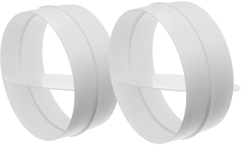 Lot de 2 connecteurs de tuyau avec obturateur de refoulement - 150 mm - Avec obturateur de refoulement - Tuyau d'aération pour sèche-linge - Extracteur en ligne