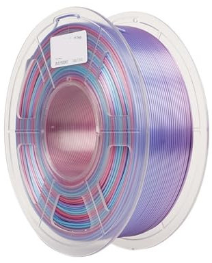 Fachmann 1KG SILK Rainbow PLA 3D Filament 1.75MM SILK Shine Smoothly Printing Low Shrinkage Artwork Design (Farbe : 02)