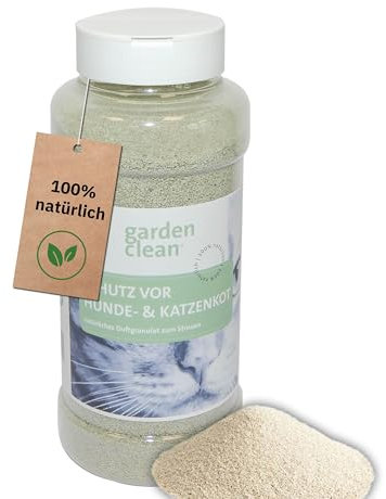 gardenclean Katzenabwehr: Natürliches Granulat mit Zeolith & Ätherischen Ölen | Kein Katzenkot in Hochbeeten, Gärten & Sandkisten. katzenschreck für Garten, vertreiben-100% ohne Chemie.