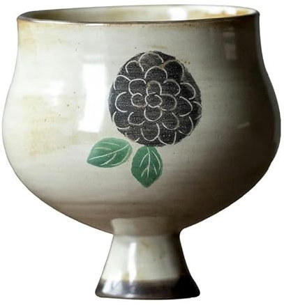 CEMELI 60 ml 55 x 6 cm Keramik-Weinkelch Keramik-Kelch handbemalte Keramik-Teetassen Eisbecher Keramik-Weinglas für Erwachsene Geschenke