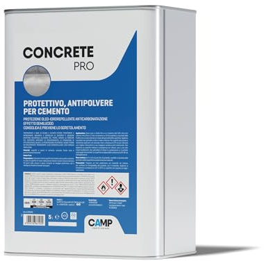 Camp Concrete Pro, Trattamento Consolidante Antipolvere per Cemento e Pietre Porose, 5 L