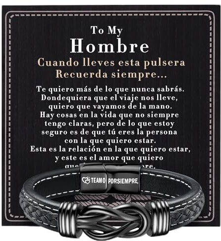 YADOCA Pulsera Hombre Regalos para Hombres Pulsera de Cuero Regalo Marido San Valentin Navidad Aniversario para él Aniversario de Bodas para Hombres