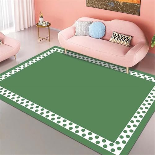 ROSURUG Schlafzimmer Zubehör Terrassen Deko Schlafzimmer Deko Einfarbiger Wohnzimmerteppich für die Heimdekoration, bequem und feuchtigkeitsbeständig Teppich Läufer(Grün 120X200cm)