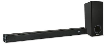 METRONIC 477592 - Barra de Sonido Bluetooth v5.3 con subwoofer con Cable, para PC o TV, 180W, Estereo 2.1, Tomas Audio TV, USB, AUX, óptica, Montaje Mural, Mando a Distancia