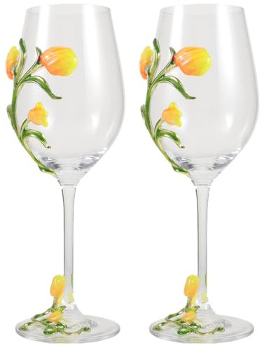 PRETYZOOM 2 Copas De Vino Con Pie Decorativas Copas De Vino Lisas Sin Base Adecuadas Para Bares Karaokes
