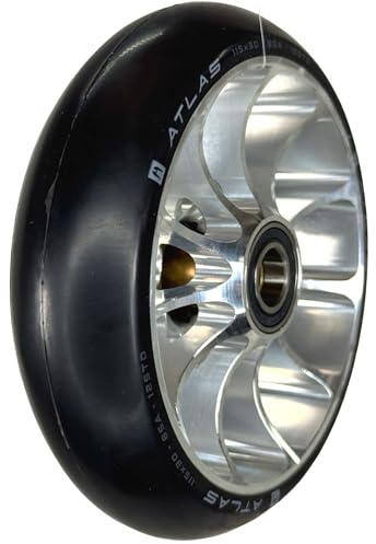Ethic DTC Atlas Stunt-Scooter Rolle I Trick Tret Roller I Ersatzrad I Reifen I Sehr leicht I Profi (Raw, 115mm x 30mm x 12STD)