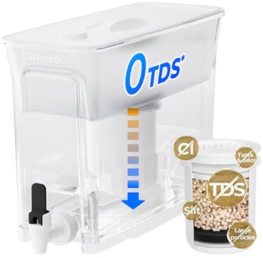 Waterdrop 0 TDS 8.2L Slim Water Filter Dispenser with 1 Filter, White