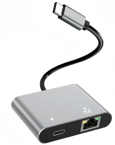 Adattatore USB C Ethernet 2.5 Gbps,PD100W, Adattatore di Rete a RJ45 100/1000/2500 Mbps, Adattatore LAN 2.5 Gigabit, 2500Mbps USB C Ethernet Adapter,Compatibile con Windows 11/10/Linux/MacOS/ChromeOS