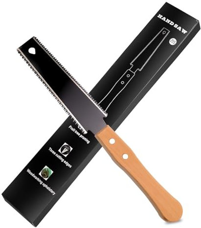 SHENGYIG Sega A Mano Giapponese Piccola Per Legno da Taglio Fine,Sega per Legno, Piccola Sega Mano 65 MN, Denti a Doppia Faccia, Rimozione Rapida Trucioli, Hobby Fai Te,Manico Sega Potatura Giardino