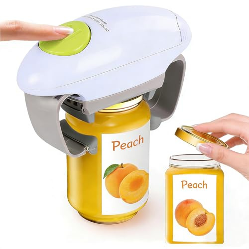 Geichan - Abrelatas eléctrico, abrebotellas eléctrico con interruptor de un solo toque, ahorra tiempo y esfuerzo, abrebotellas eléctrico automático para personas mayores, artritis, chef, elimina manos