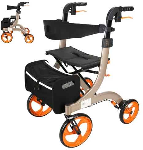 Sedia a rotelle elettrica, leggera, pieghevole, motorizzata, con doppio freno, per anziani e disabili, design compatto e portatile