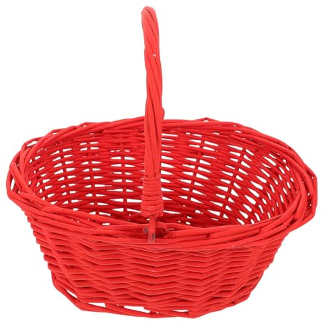 ifundom Cestino Vimini Mano con Organizer per Frutta e Cestino Portaoggetti per Picnic Riunioni Decorazioni