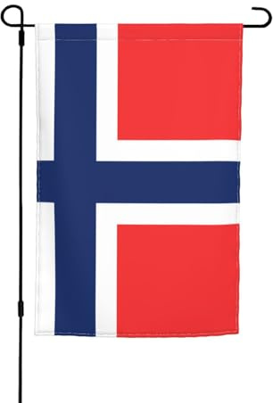 Bandera noruega para decoración de jardín, diseño duradero y elegante para todas las estaciones, adecuado para terrazas, balcones, césped