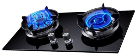 Gas Cooktop Stove,2 Burners Gas Hob,5.0KW Rated Power,2 Burners Hob,With Hundreds Of Holes,for Student Accommodation Caravan(LPG)