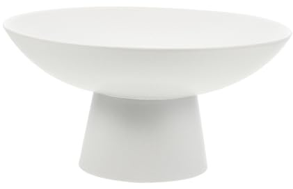 TOYANDONA Présentoir à Fruits Sur Pied Blanc En Céramique, Coupe De Fruits Élégante, Plateau De Service Pour Desserts Et Collations, Usage Quotidien,
