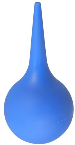 GRADENEVE Poire de Lavage D’Oreilles en Caoutchouc 75Ml Bleue Outil pour Retirer le Cérumen Boule de Nettoyage Auriculaire Souple Kit Portable pour Soin et Nettoyage des Oreilles