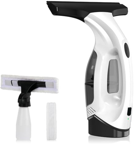 Wesafrae Aspiradora de Ventanas Inalámbrica, Limpiadora Eléctrica de 2000 Pa con Batería de 2200 MAh y Depósito de 150 Ml, Enchufe Europeo.