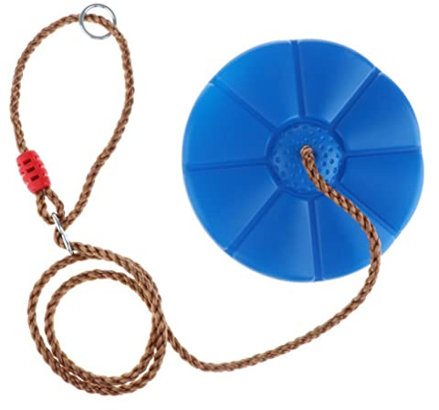 FQRDKT Kinder Schaukel Klettern Seil mit Plattformen, Disc Schaukel, Outdoor Indoor Schaukeln Und Schaukel Set Zubehör, Blau