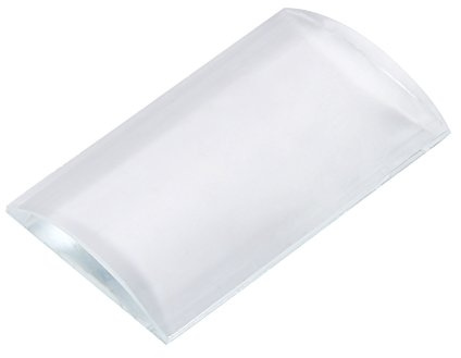 Baxnore Palette de colle d'extension de cils en verre incurvé, grand volume, support de cils réutilisable, outil indispensable pour l'art professionnel des cils, transparent, taill