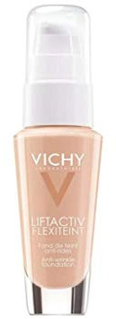 Vichy Base de Maquillaje Líquida Antiarrugas, Tez Uniforme y Radiante, Reduce las Arrugas, Con Efecto Lifting, Para Pieles Maduras, Liftactiv Flexiteint