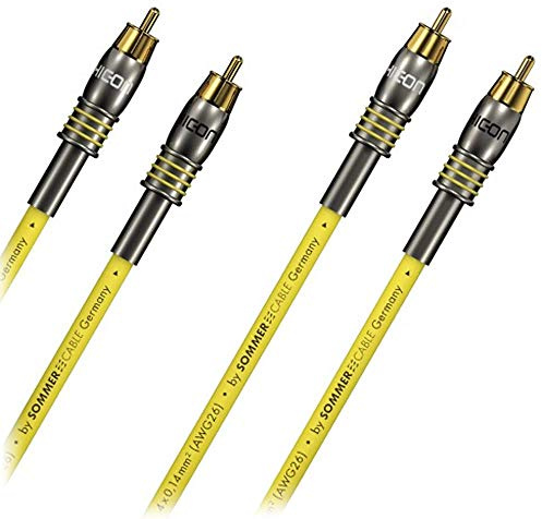 SOMMER CABLE EPILOGUE 1m Cinch NF/ Phonokabel High End HICON Stereo 2 x 1,00m | EP3F-0100