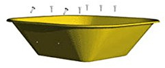 Theca se/650 - Bandeja para carretilla verde