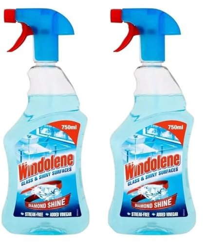 Windolene Lot de 2 vaporisateurs nettoyants pour vitres et surfaces brillantes 750 ml