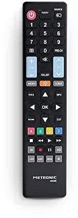 Metronic 495340 Telecomando sostitutivo universale per TV marca Samsung, Nero