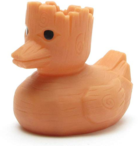 Woody Badeente I Quietscheentchen I L: 8,5 cm I inkl. Badeenten-Schlüsselanhänger im Set