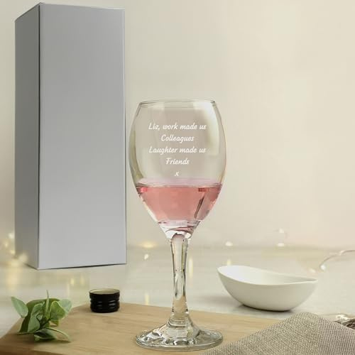 Custom Red/White Wine Glass with Personalised Message Gift for Birthday/Wedding