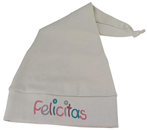 Zipfelmütze beige mit Namen - Mütze für Kinder Winter personalisiert in verschiedenen Farben - Wintermütze Kindermütze Mädchen Junge mit Wunschbeschriftung
