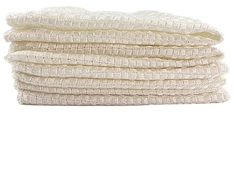 10pcs / Terry Algodón Cocina Plato Limpieza Limpieza de bambú Fibra Reutilizable No Stick Toalla perezosa (Color : White, Specification : 10pcs)