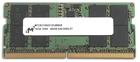 Micron SODIMM 16GB DDR5 4800 PC5 1Rx8 MTC8C1084S1SC48BAX Laptop Ultrabook RAM Memory for Dell HP Lenovo and Other Systems