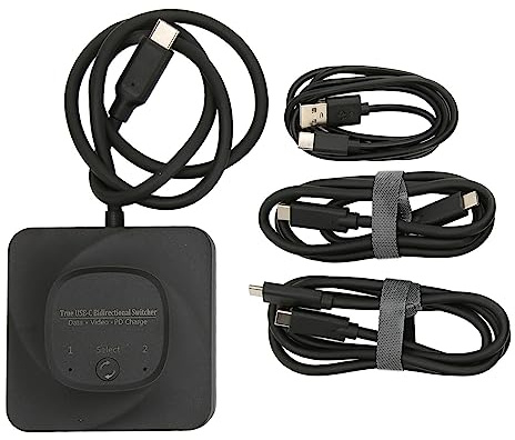 8K 60Hz HD Typ C Bi Direction Switcher Splitter mit Betriebsanzeige, 100 W 10 Gbit/S Datenübertragungs-Splitterkonverter, USB C 2 in 1 Output Plug and Play