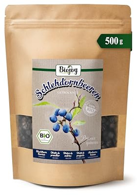 Biojoy Bacche di prugnolo BIO, essiccate, intere, tisana, 500 g | Tisana sfusa, Prunus spinosa L.
