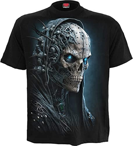 Spiral Human 2.0 Hombre Camiseta Negro 100% algodón Regular