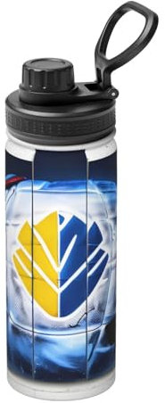 Bouteille d'eau isotherme en acier inoxydable avec motif artistique de hockey sur glace, maintient la température pendant des heures