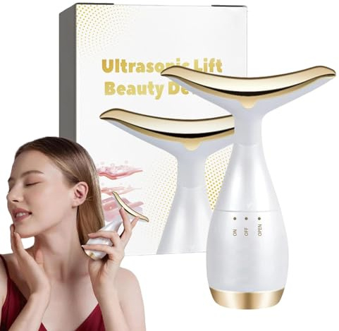 Masseur de visage – Masseur anti-âge pour le cou et les yeux | Masseur électrique portable 3 en 1 | Masseur électrique 2024 | Appareil de massage facial anti-rides pour soins de la peau, tonification