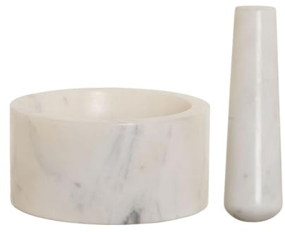 Home ESPRIT Mortier en marbre 12,5 x 12,5 x 6,5 cm