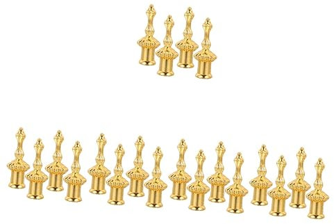 HOMSFOU 20 Stk Goldene Lampenschirm-Dekoration Golddekor Lampenschirm Harfe Top Tischlampen Endkappe Schreibtischlampen Radmuttern Lampenknäufe abschließendes Zinklegierung