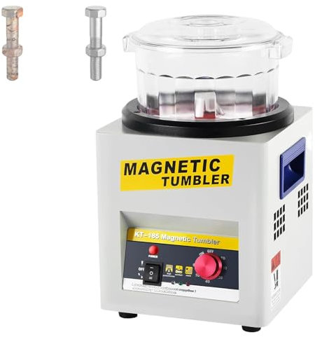 Lakenbroade Lucidatrice Magnetica, lucidatrice Magnetica per Gioielli, lucidatrice per Gioielli, capacità 2000 Giri/min, lucidatrice per Gioielli da 600 g, con direzione e Tempo Regolabili