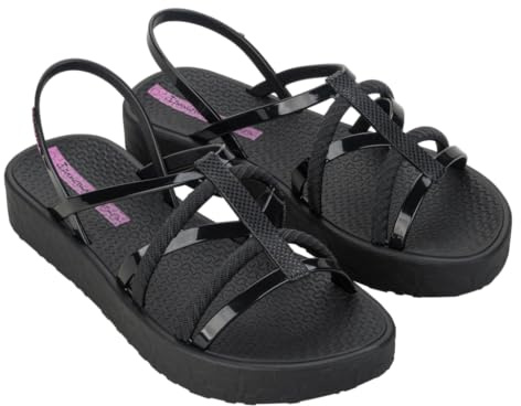Ipanema Sandali da donna Diversa Flatform Ad, Black Black Lilac, 40 EU